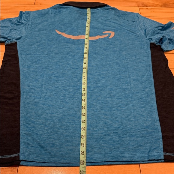 Amazon Men's Teal and Black Polo Shirt Uniform - Picture 6 of 8